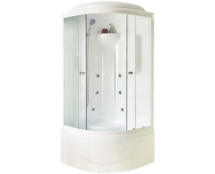 Душевая кабина Royal Bath RB 90BK2-M 90х90 см, с матовыми стеклами