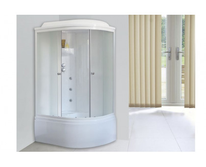 Душевая кабина Royal Bath RB 8120BK3-WC 120х80 см, с матовыми стеклами, левосторонняя