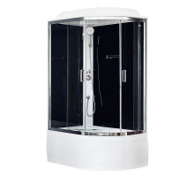 Душевая кабина Royal Bath RB 8120BK5-BT-CH 120х80 см, с прозрачными стеклами, левосторонняя