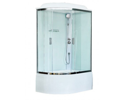 Душевая кабина Royal Bath RB 8120BK5-WT-CH 120х80 см, с прозрачными стеклами, правосторонняя