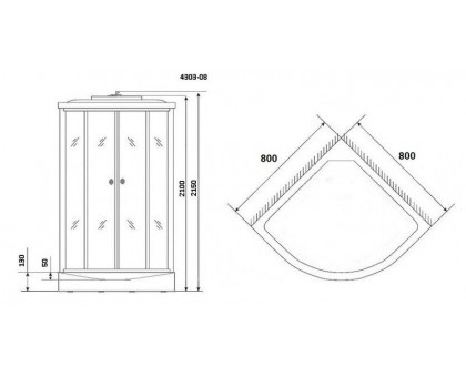 Душевая кабина Niagara NG-4303-14 80х80 см, с матовыми стеклами