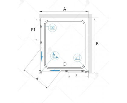 Душевой уголок RGW CL-34B 90х90, прозрачное стекло