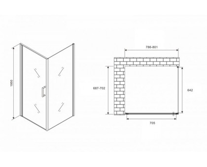 Душевой уголок ABBER Sonnenstrand AG04080B-S70B