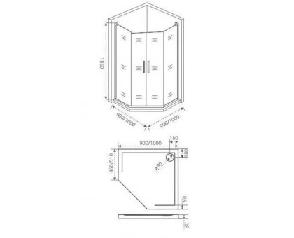 Душевое ограждение Good Door PANDORA PNT-TD-90-C-CH