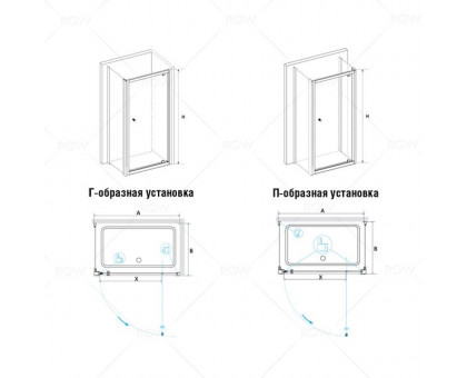 Душевой уголок RGW PA-43 (PA-05 + Z-050-1) 100x70, прозрачное стекло