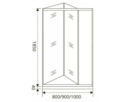 Душевое ограждение Good Door INFINITY SD-90-G-CH 90 см