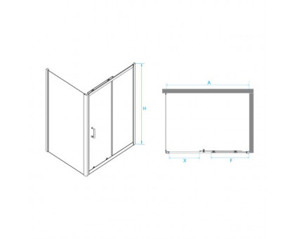 Душевой уголок RGW PA-74 (PA-14 + Z-050-2) 180x100, прозрачное стекло