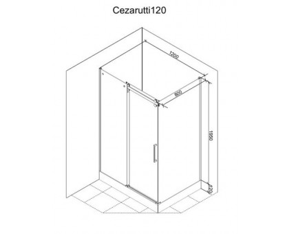 Душевой уголок Cerutti SPA Cezares120 120х90 см