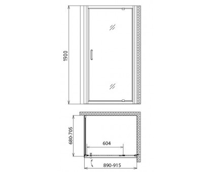 Душевой уголок Gemy Sunny Bay S28170-A70 90х70 см